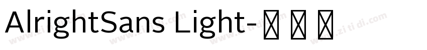 AlrightSans Light字体转换